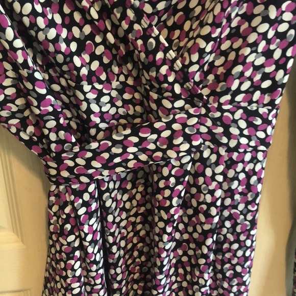 Michael Kors womans Black and White  Check Wrap Dress Size Small - Picture 3 of 5